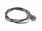 flexošňůra přívodní, pryžová, L = 2 m, 3x1,5 mm2, černá, přímá vidlice IP44